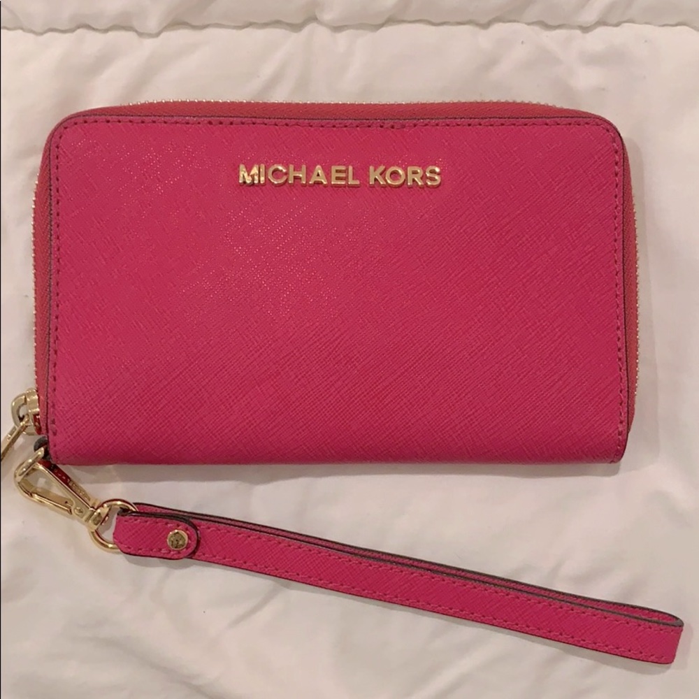 Michael Kors Hot Pink Wristlet